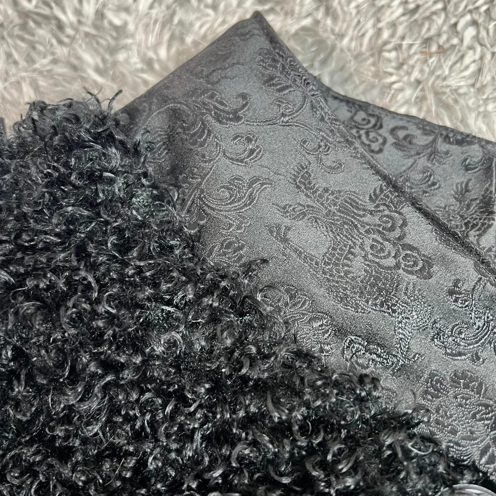 Black Textured Bolero Shrug Gothic Victorian Cropped Jacket Handmade by Shenova - Picture 7 of 11